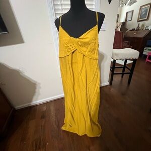 Banana Republic Maxi Dress Mustard Yellow